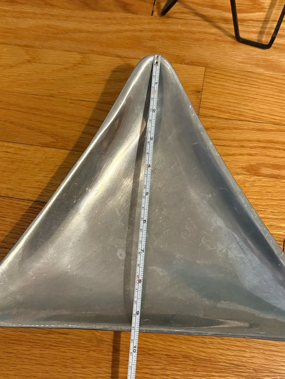 Mid Century Triangular Metal Bowl
